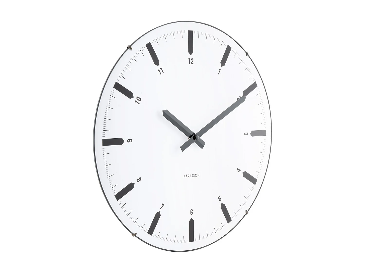 Realista Kuppel-Wanduhr - 35x4,5x35 cm - Weiß