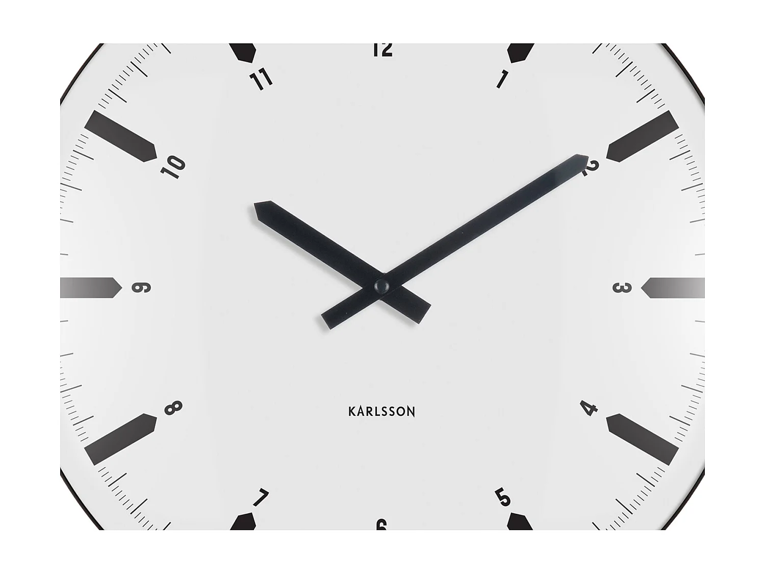 Realista Kuppel-Wanduhr - 35x4,5x35 cm - Weiß