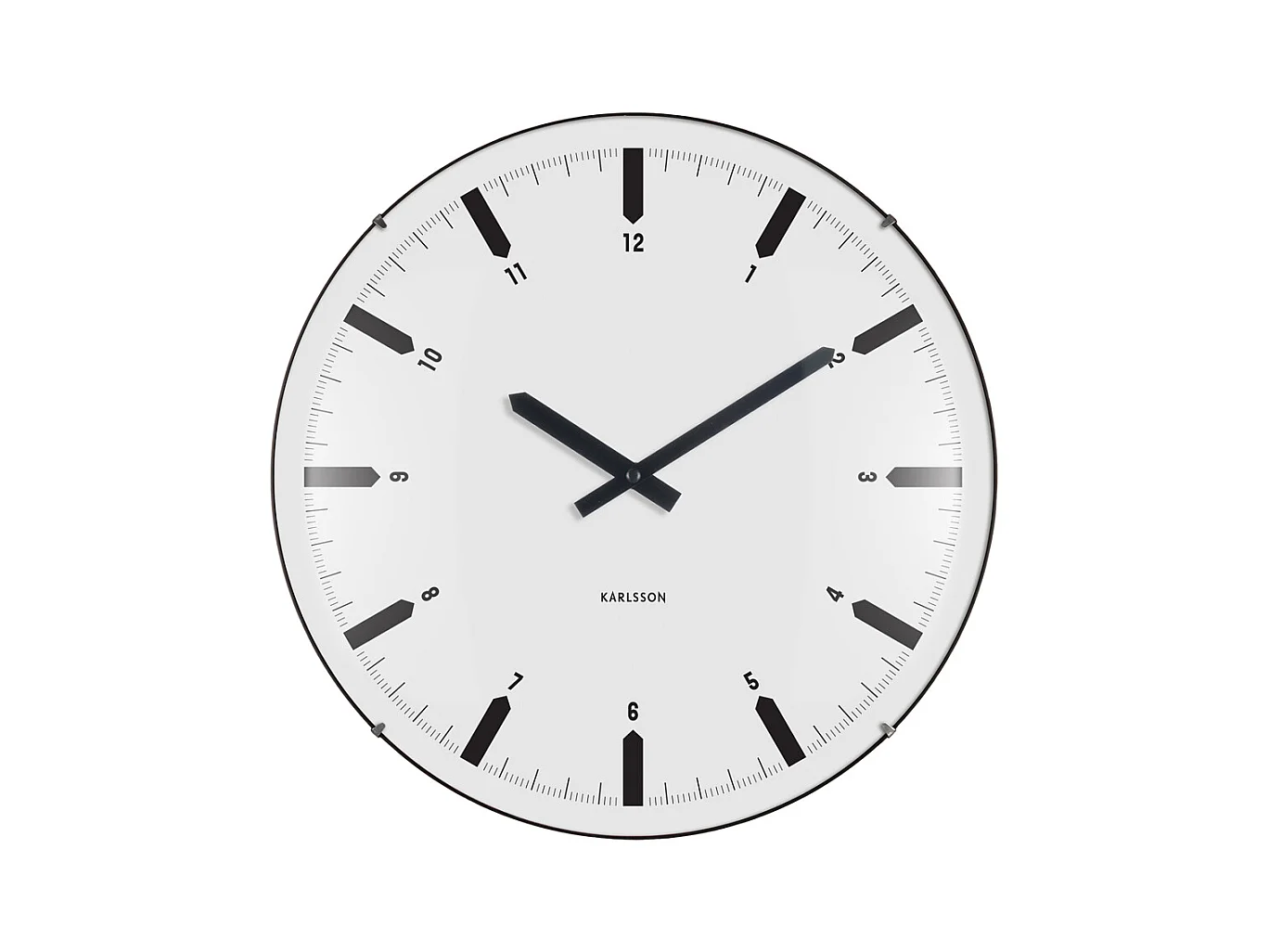 Horloge murale dôme Realista - 35 x 4,5 x 35 cm - Blanc