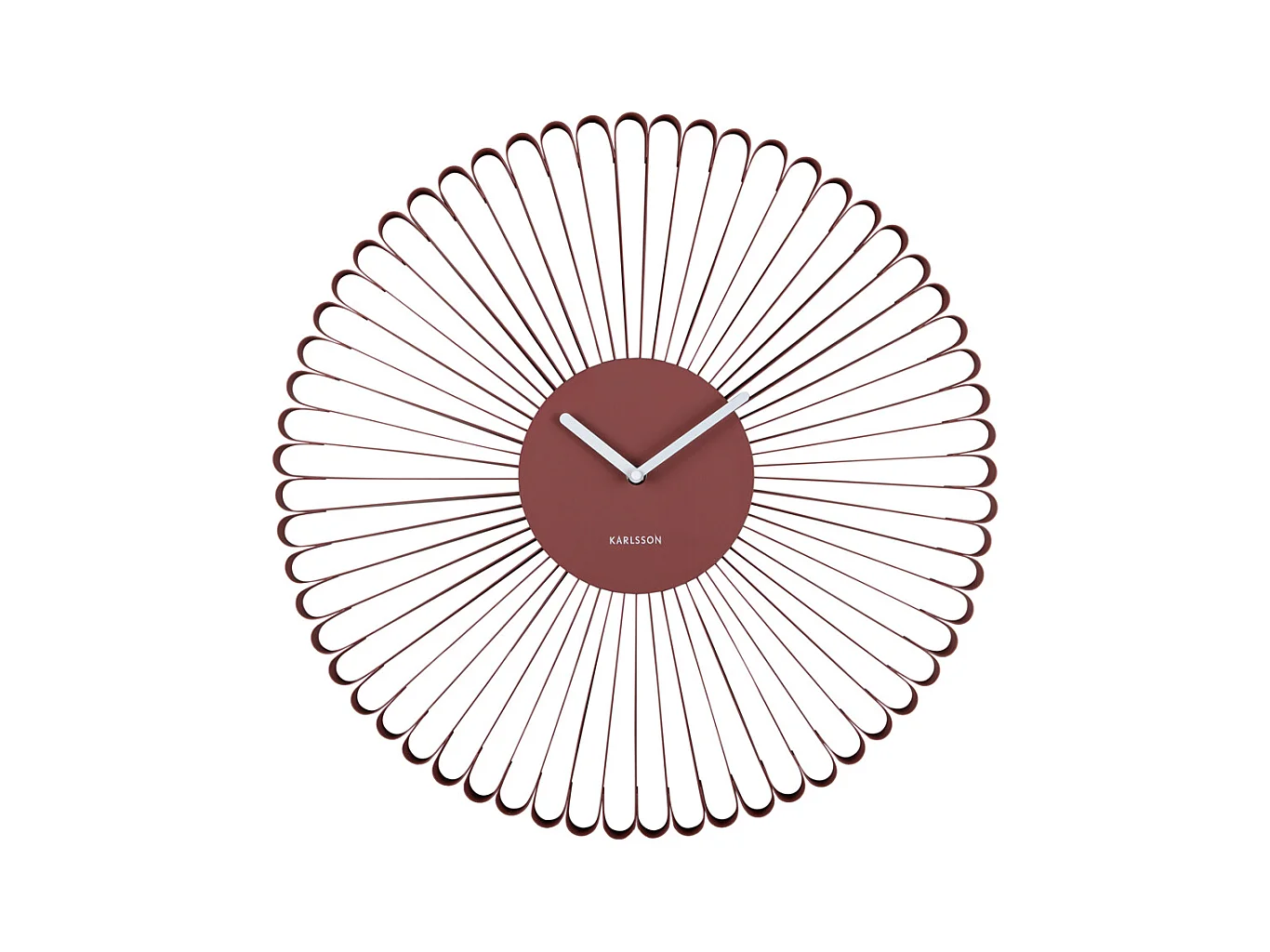 Horloge murale Cascara - 50x4x50 cm - Rouge