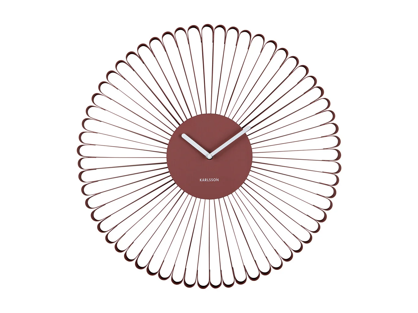 Horloge murale Cascara - 50x4x50 cm - Rouge