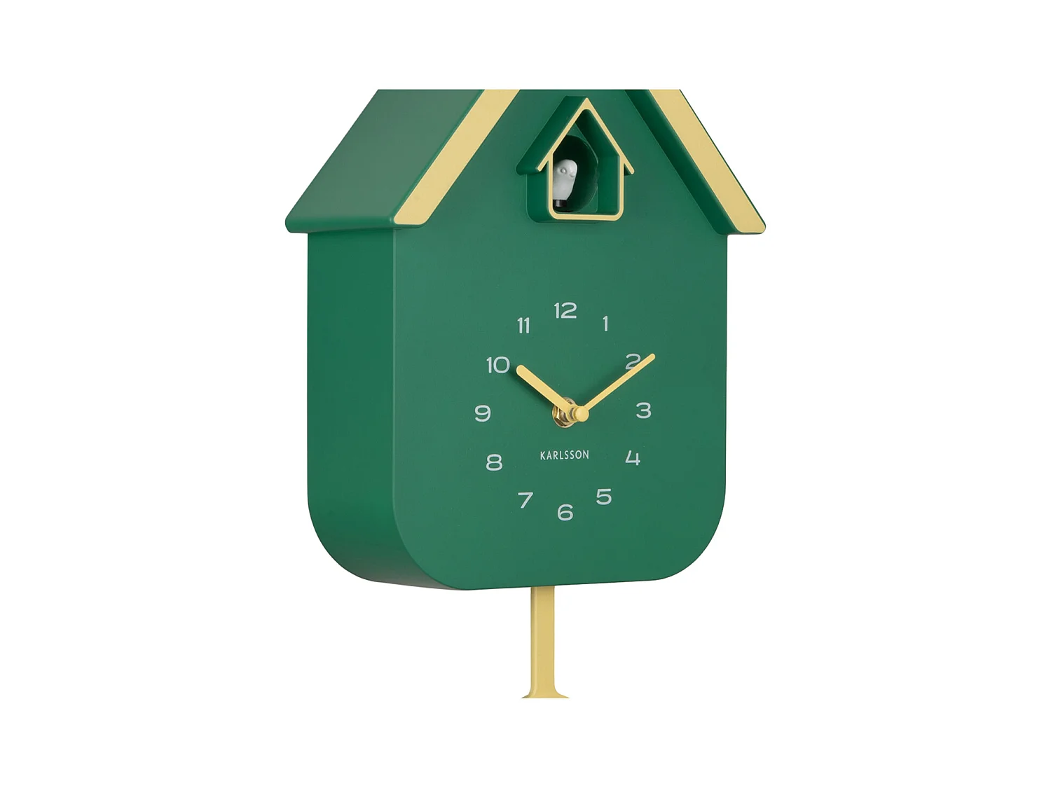 Horloge murale coucou Dupla Color - 21,5 x 21,5 x 41,5 cm - Vert