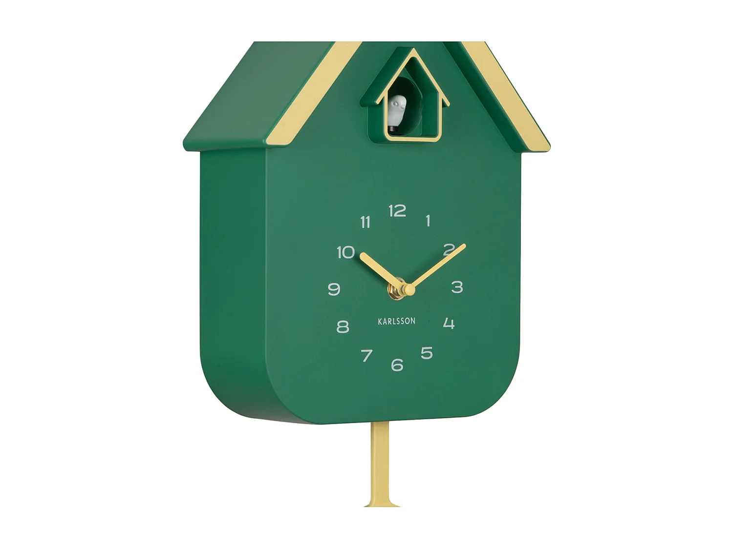 Horloge murale coucou Dupla Color - 21,5 x 21,5 x 41,5 cm - Vert