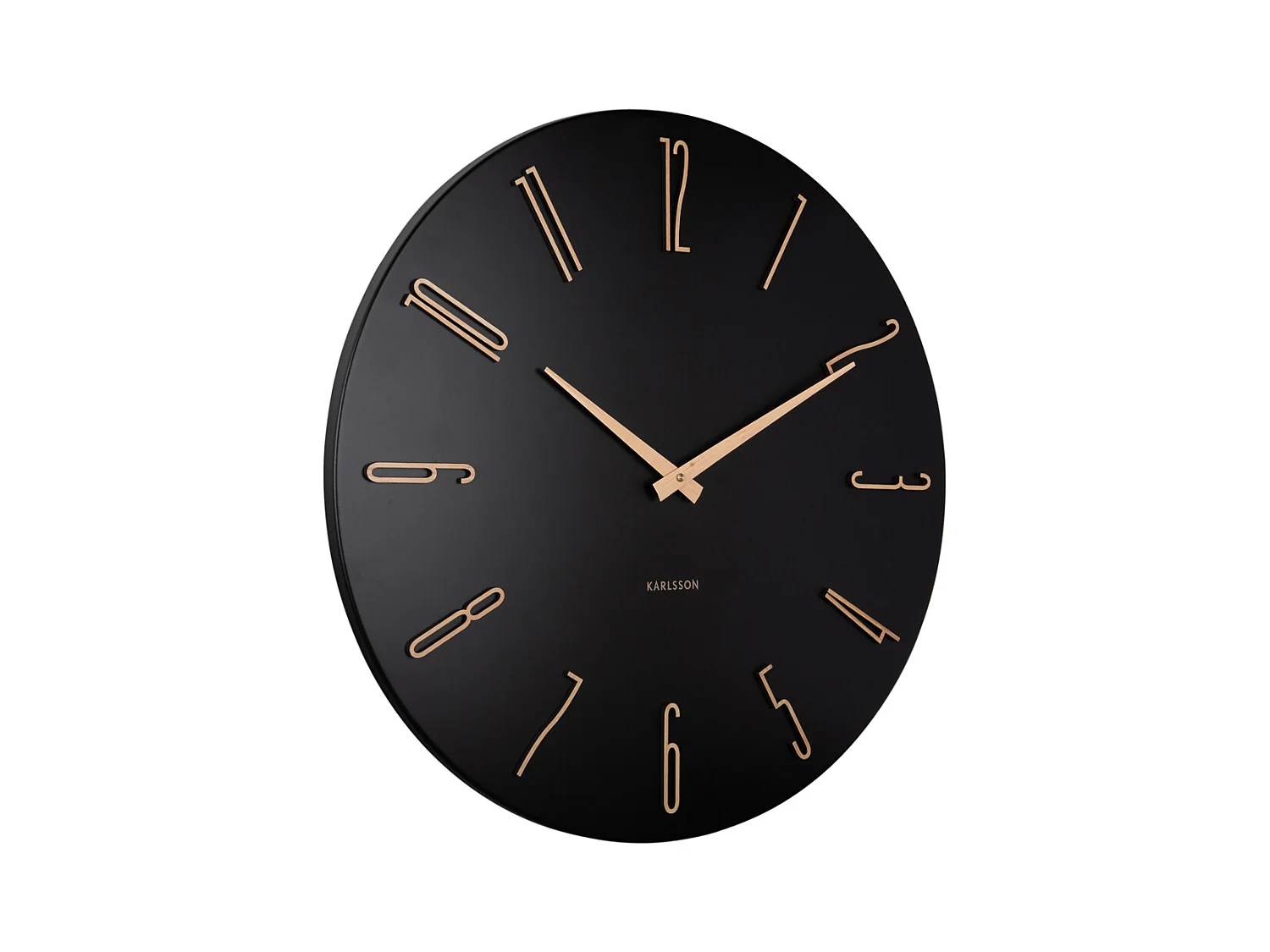 Horloge murale Esmerado - 2,5x60x60 cm - Noir