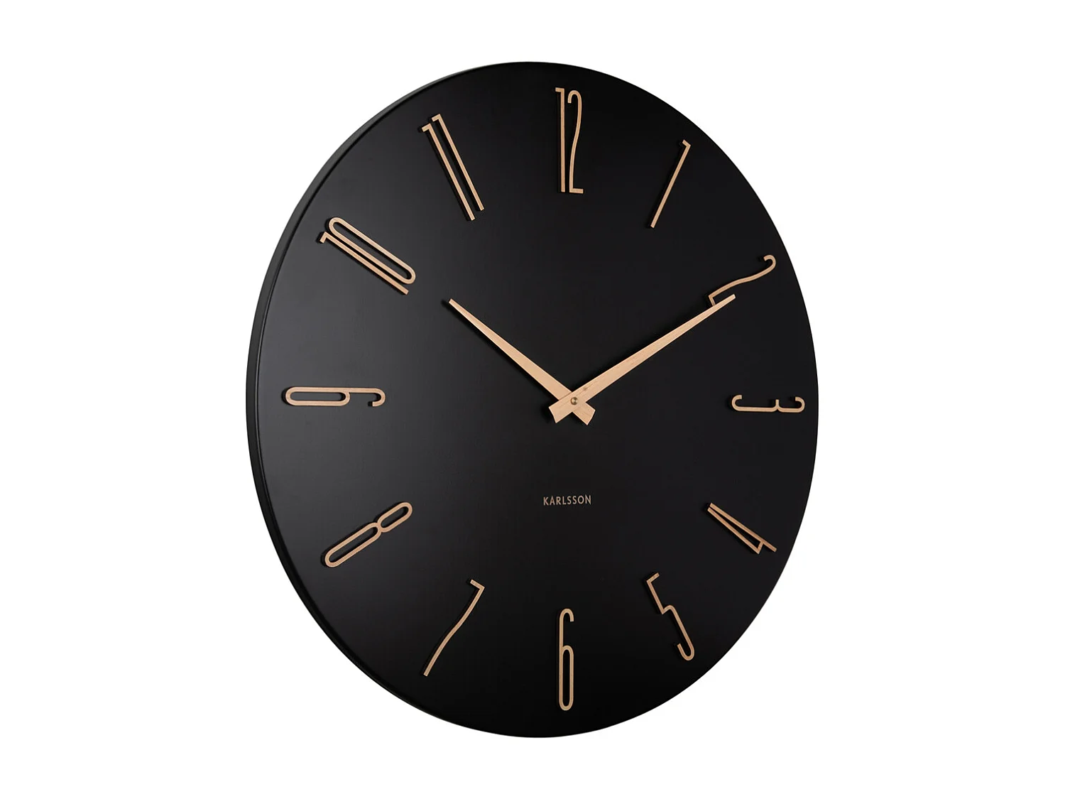 Horloge murale Esmerado - 2,5x60x60 cm - Noir