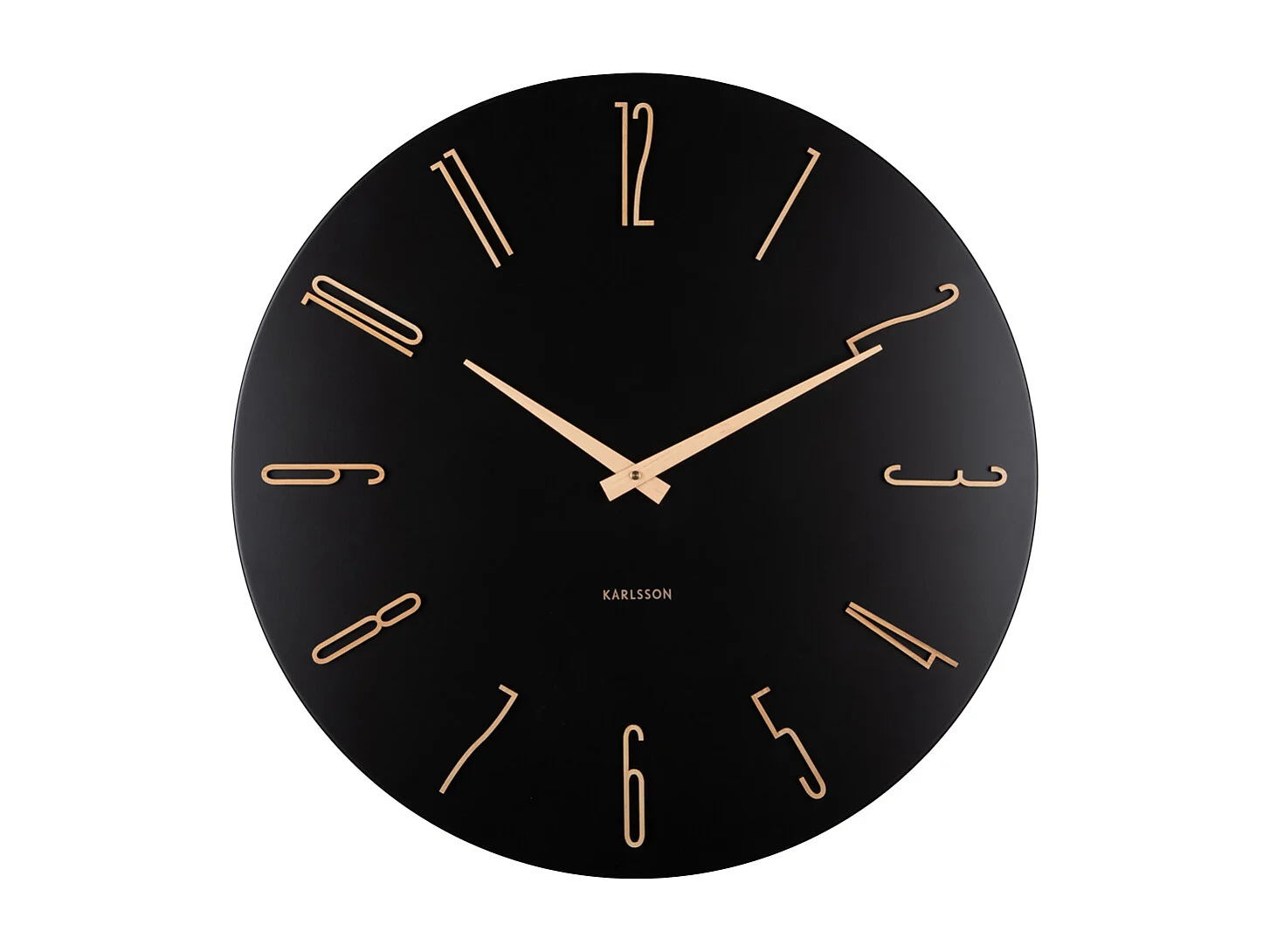 Horloge murale Esmerado - 2,5x60x60 cm - Noir