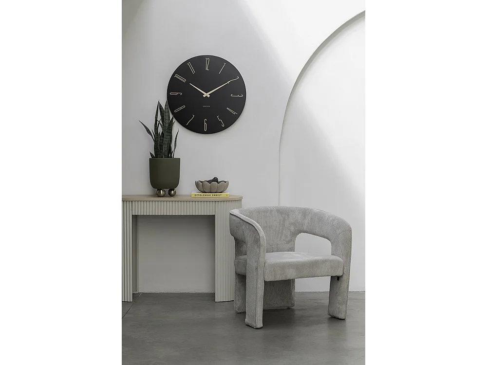 Horloge murale Esmerado - 2,5x60x60 cm - Noir