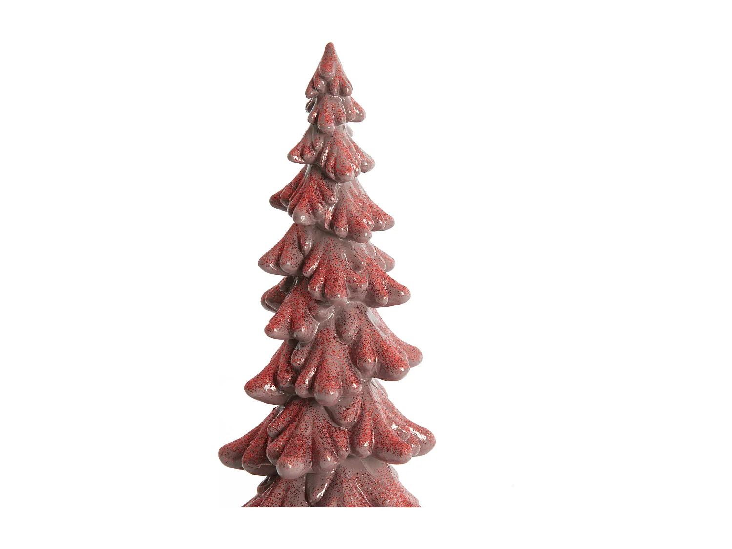 Ornament CHRISTMAS TREE - Ø13x35 cm - Rood