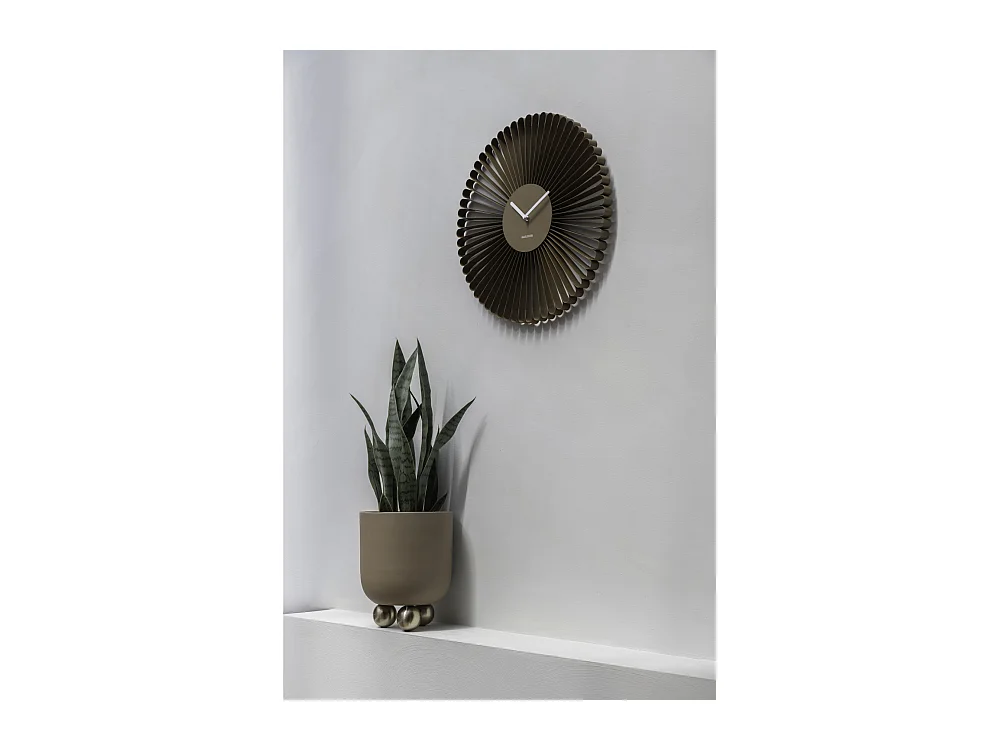 Horloge murale Cascara - 50x4x50 cm - Marron