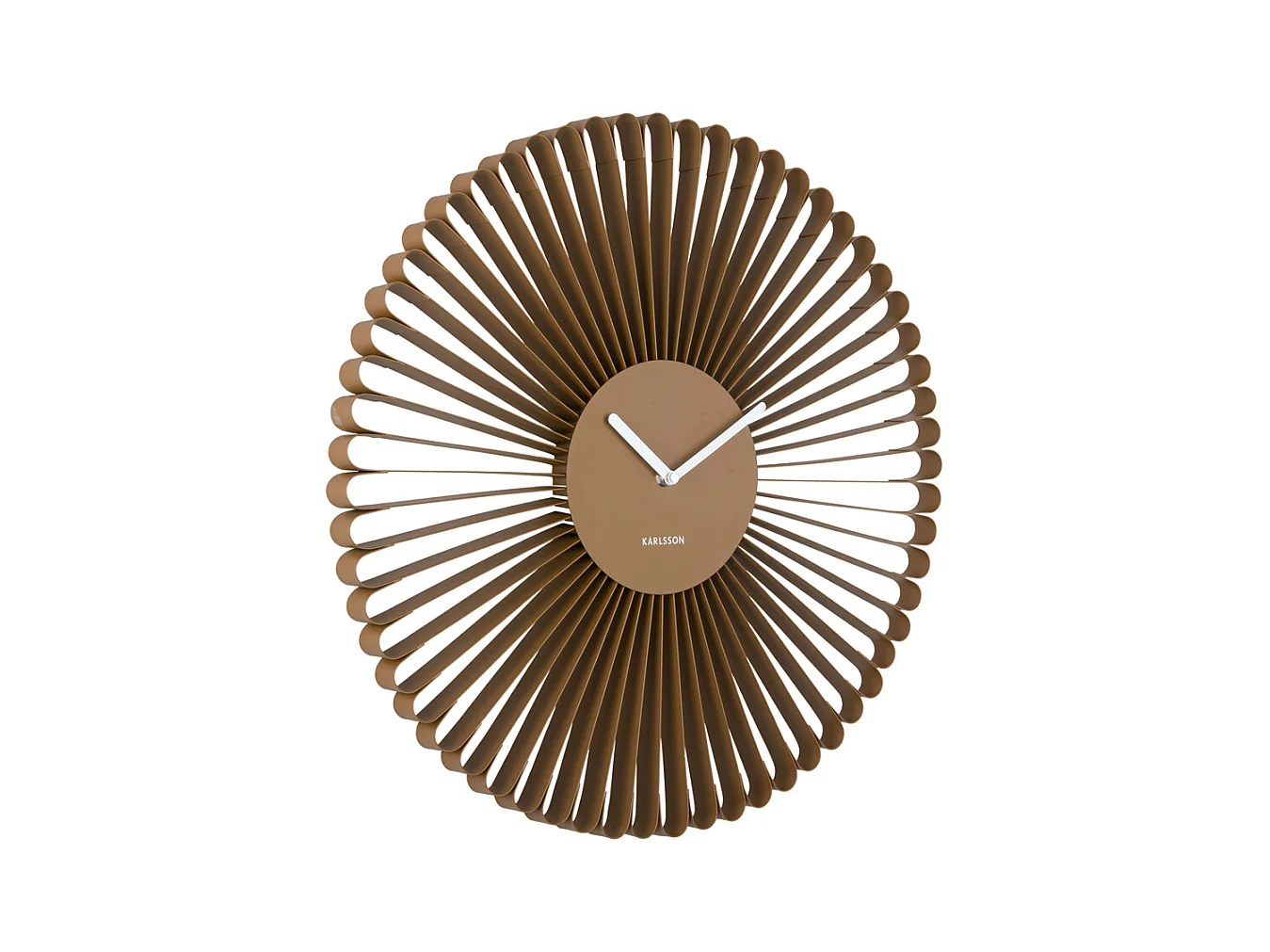 Wandklok Cascara  - 50x4x50 cm - Bruin