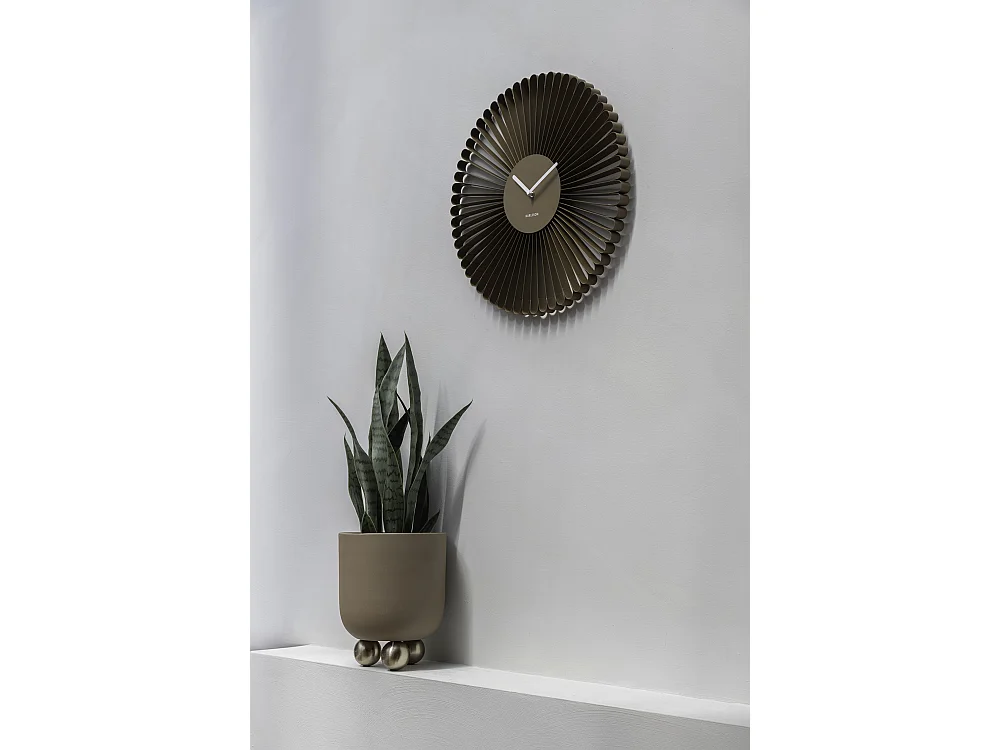 Horloge murale Cascara - 50x4x50 cm - Marron