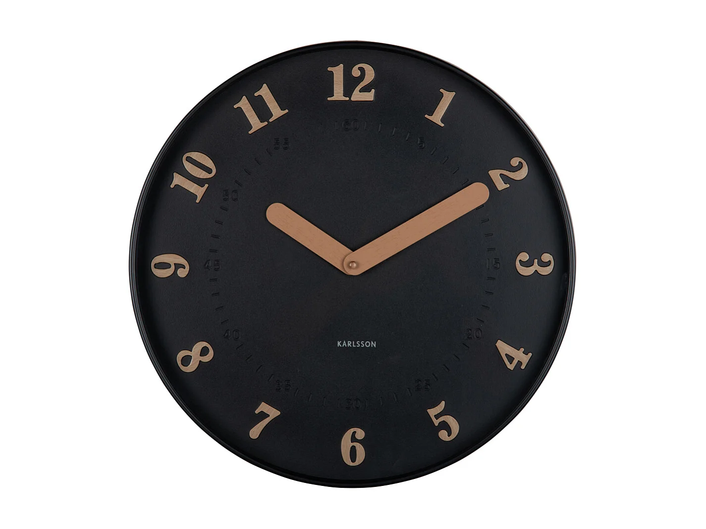 Horloge murale Amena - 40x4x40 cm - Noir