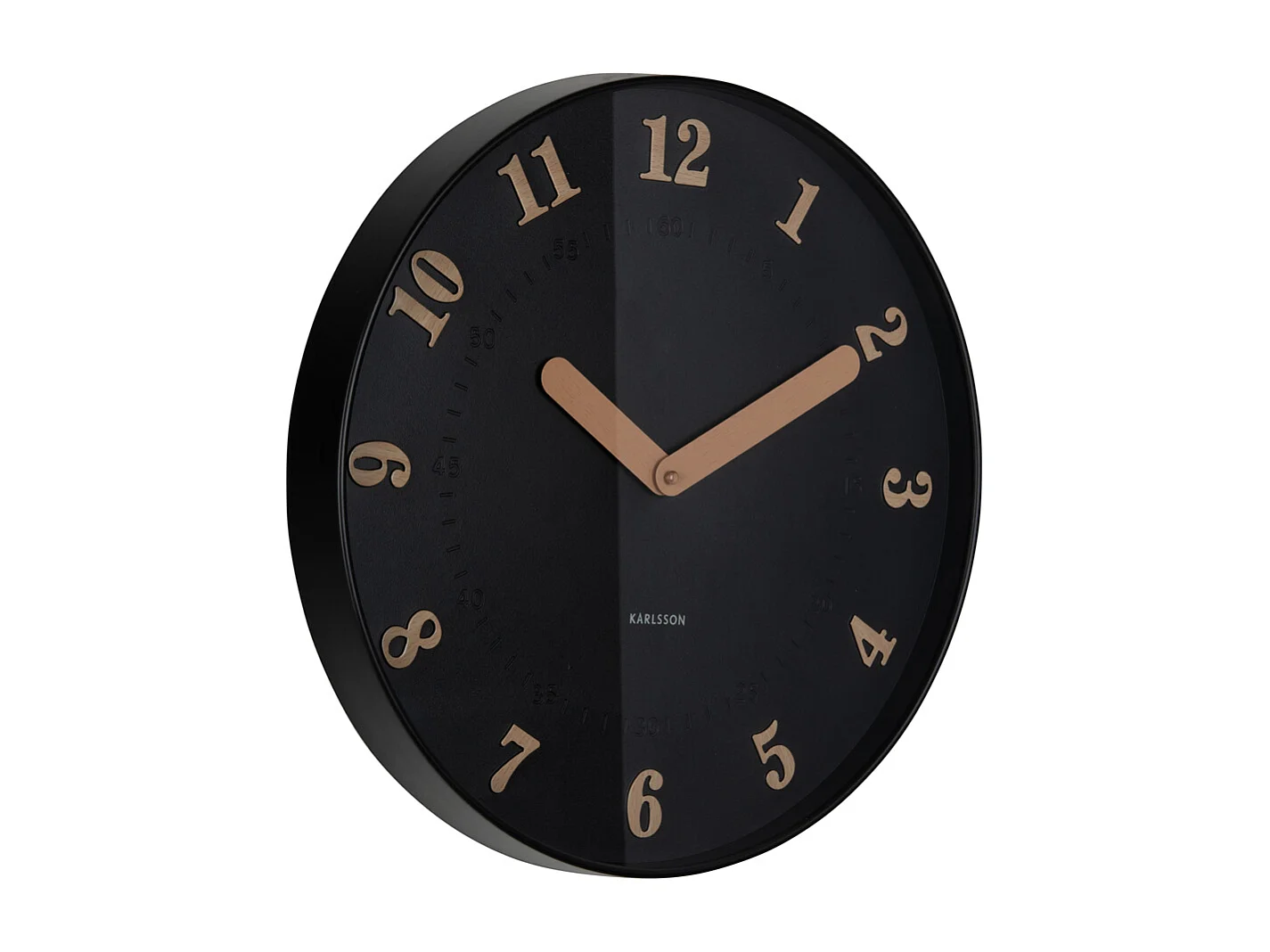Horloge murale Amena - 40x4x40 cm - Noir