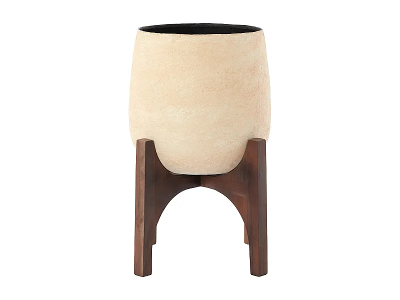 Pot KARUNA - Ø36x50 cm - Blanc