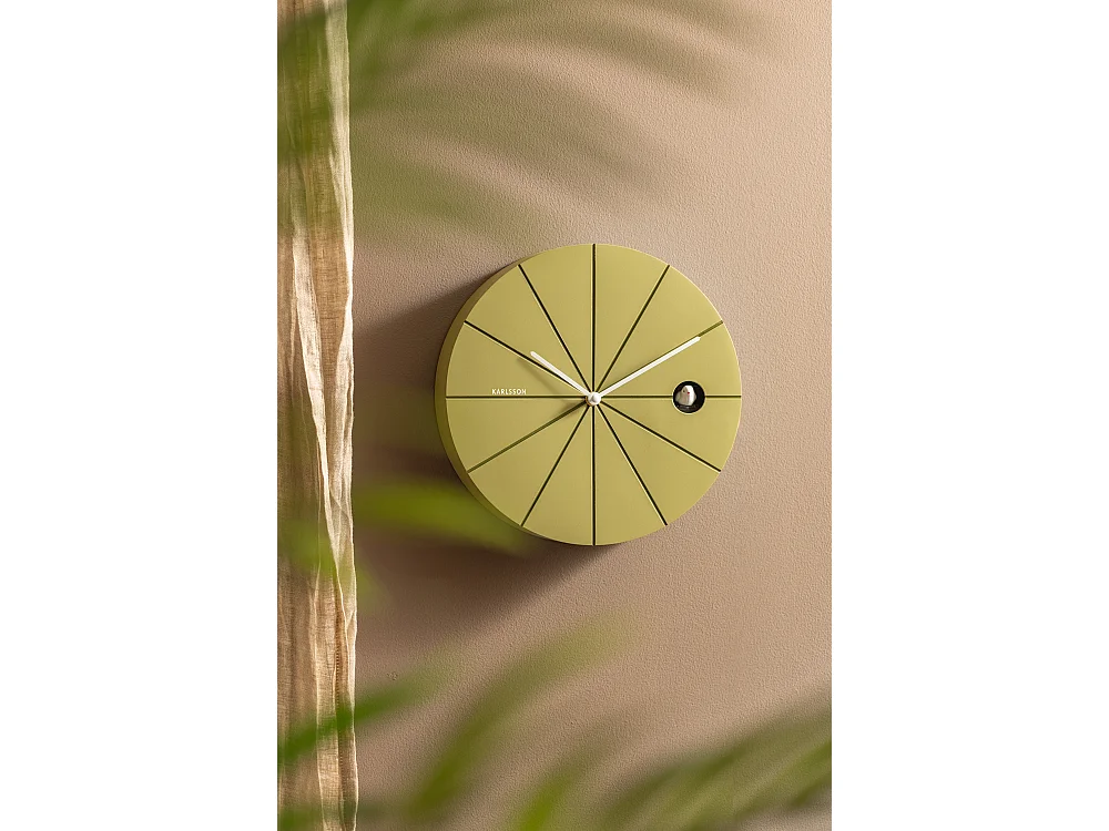 Wandklok Destacado Cuckoo - 28x6x28 cm - Groen