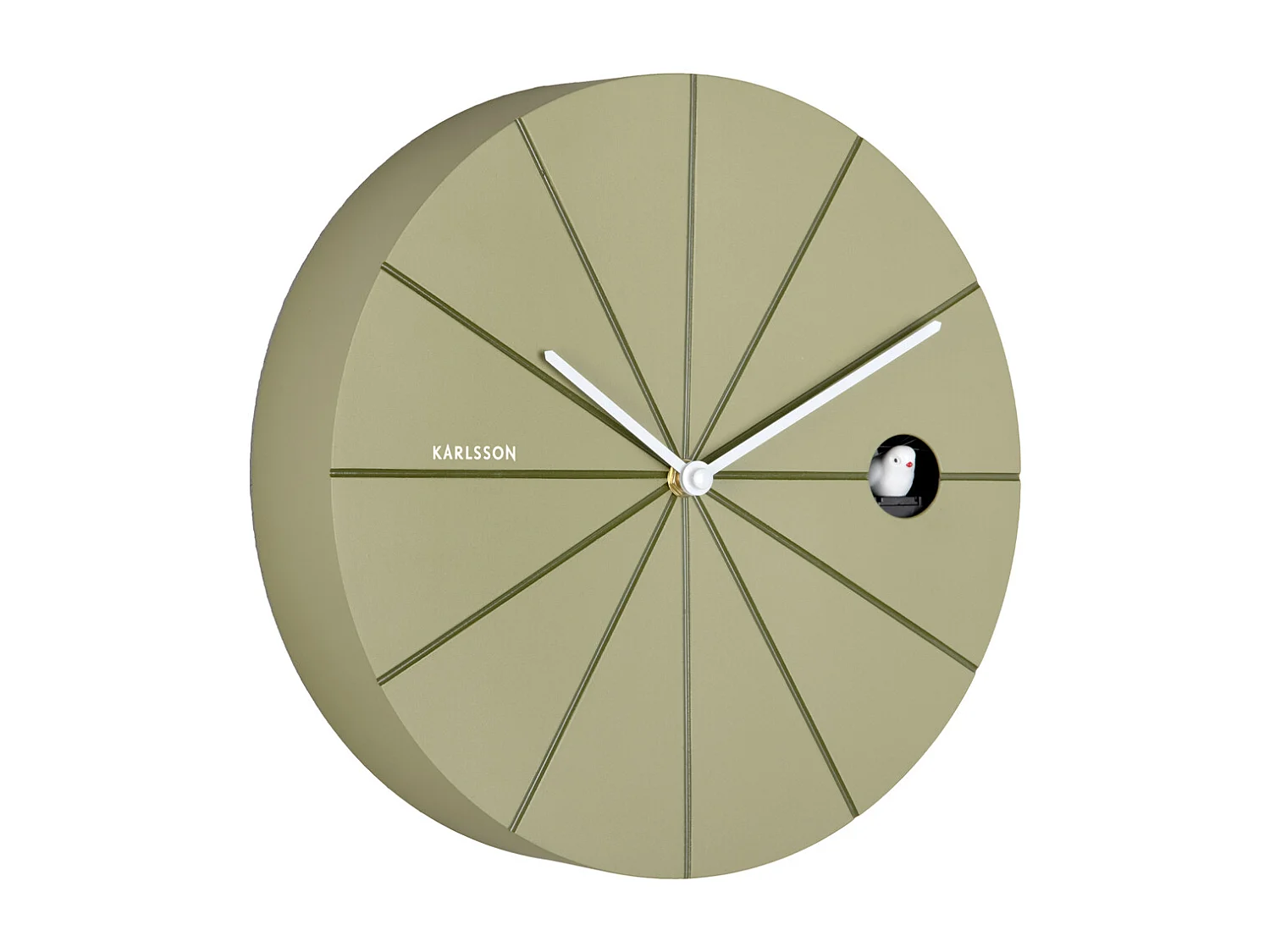 Horloge murale à coucou Destacado - 28 x 6 x 28 cm - Vert