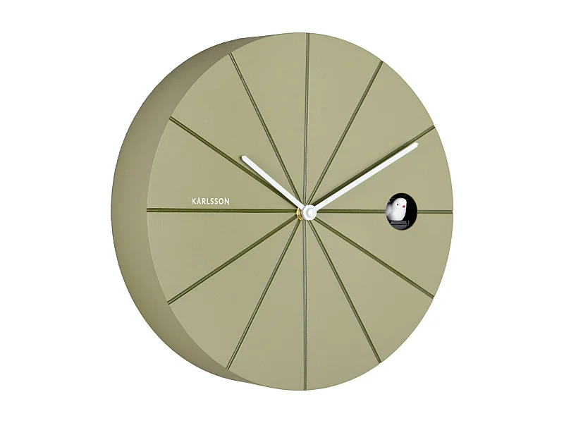 Horloge murale à coucou Destacado - 28 x 6 x 28 cm - Vert