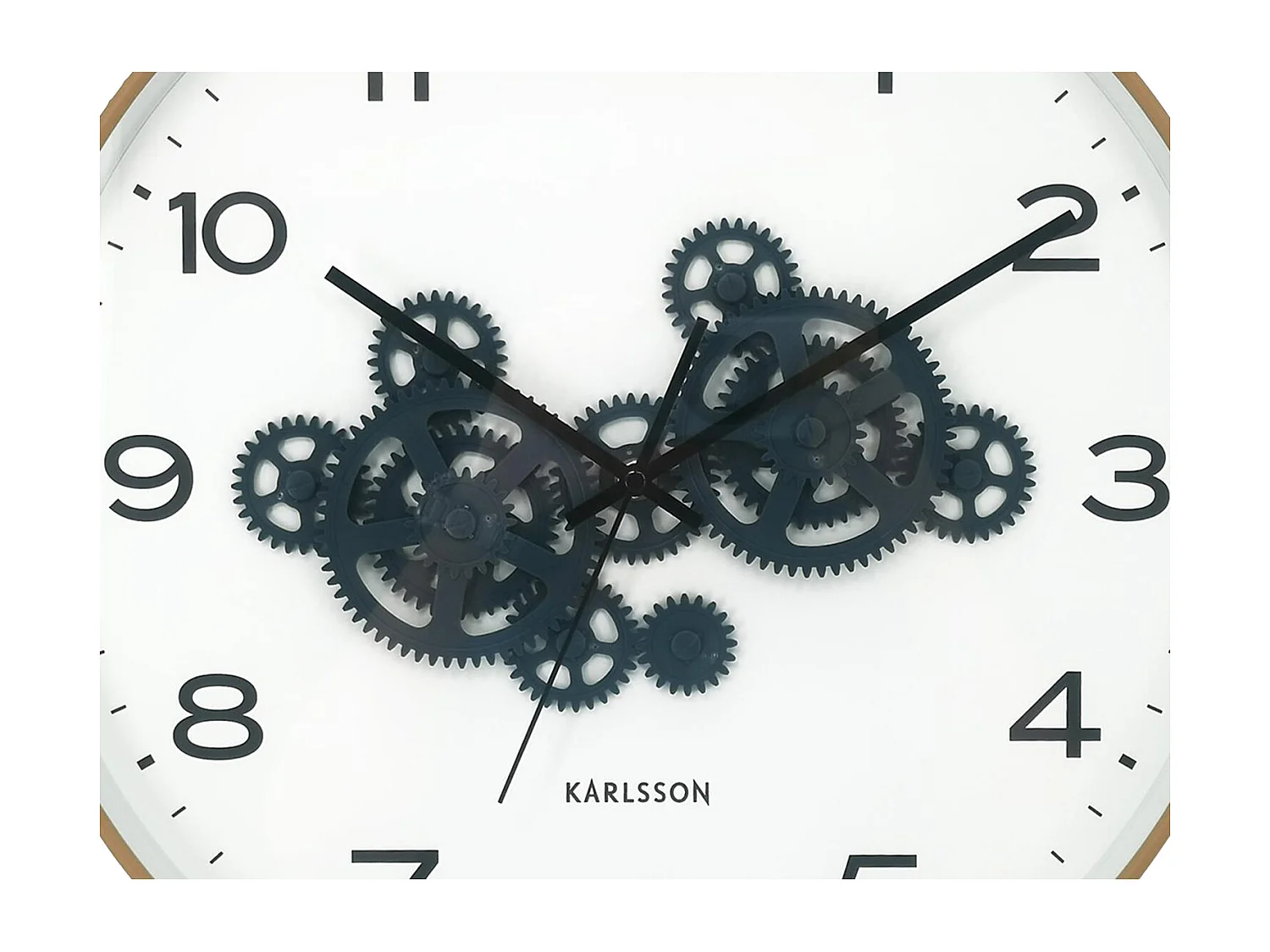 Horloge murale à engrenages ouverts - 40 x 5,66 x 40 cm - Jaune