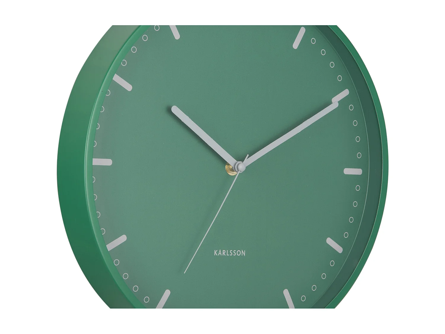Horloge murale rétro tendance - 4 x 30 x 30 cm - Vert