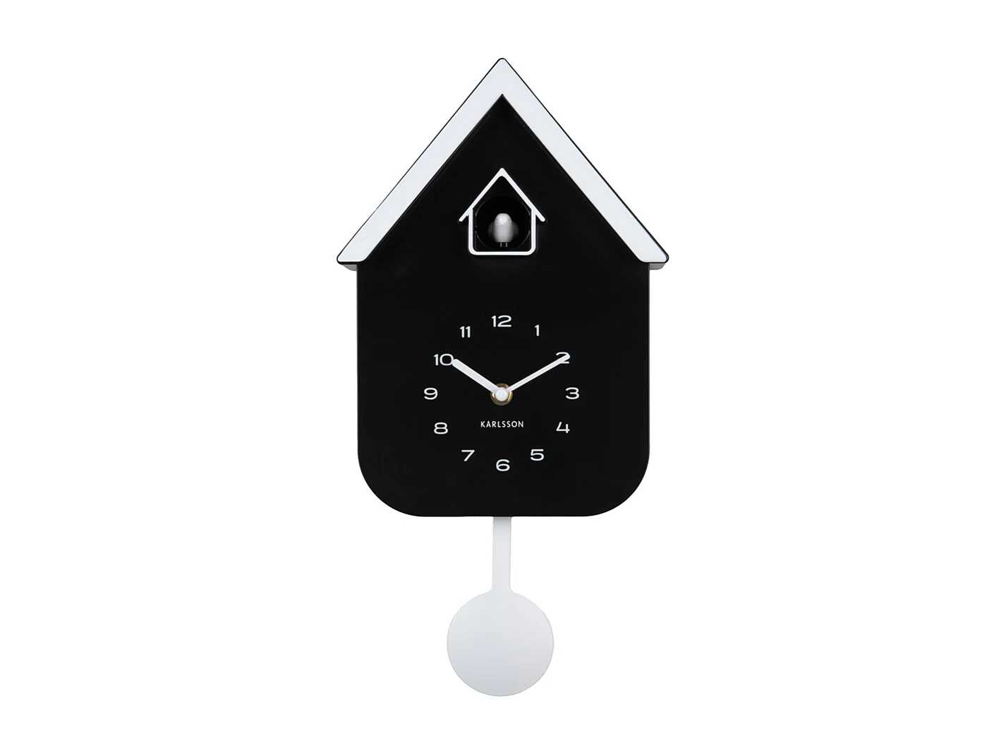 Horloge murale coucou Dupla Color - 21,5 x 21,5 x 41,5 cm - Noir