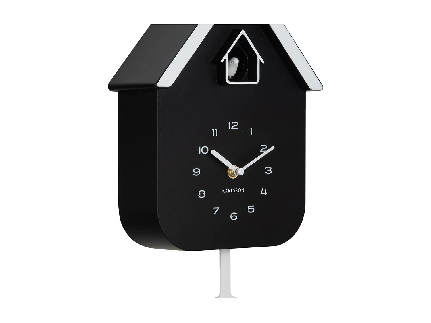 Horloge murale coucou Dupla Color - 21,5 x 21,5 x 41,5 cm - Noir