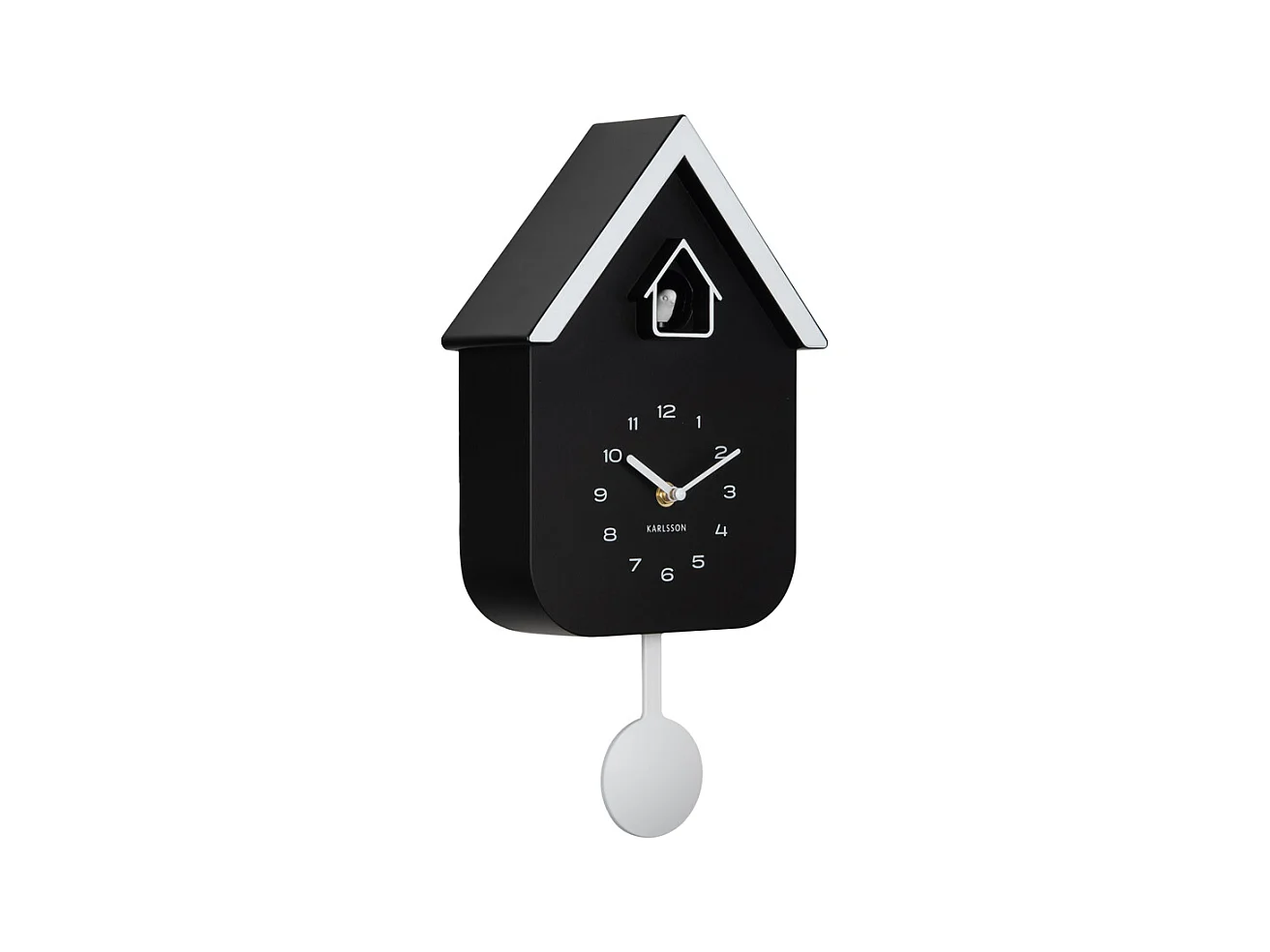 Horloge murale coucou Dupla Color - 21,5 x 21,5 x 41,5 cm - Noir