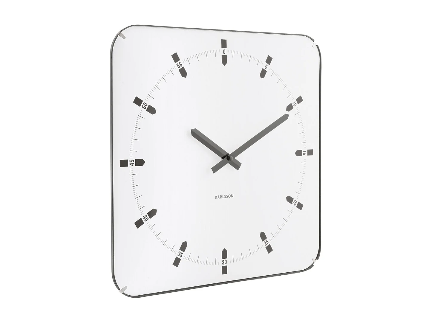 Horloge murale dôme Sucinto - 4,5 x 35 x 35 cm - Blanc