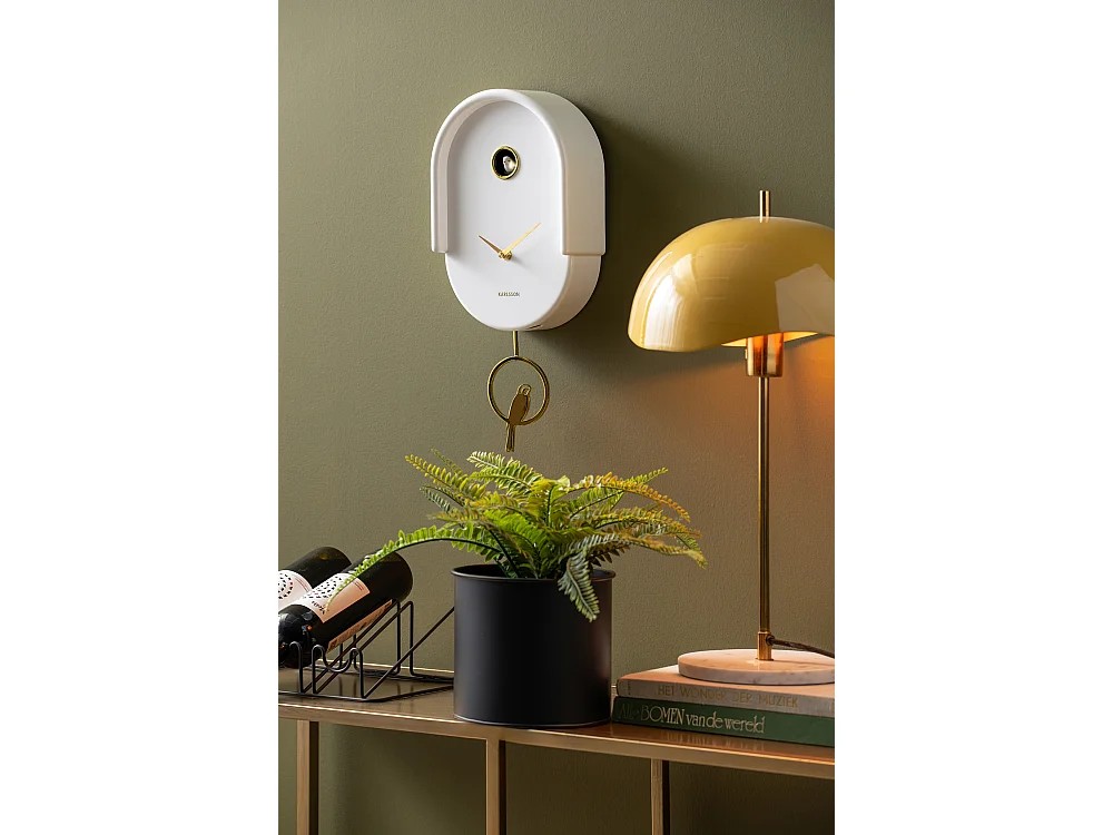 Wandklok Tweet  - 20x8.5x42 cm - Wit