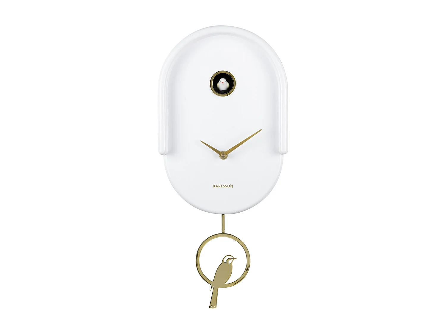 Horloge murale Tweet - 20x8,5x42 cm - Blanc