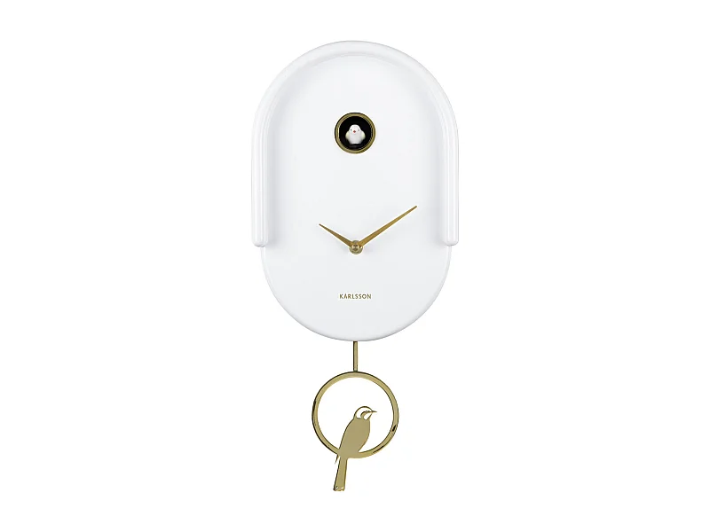 Horloge murale Tweet - 20x8,5x42 cm - Blanc