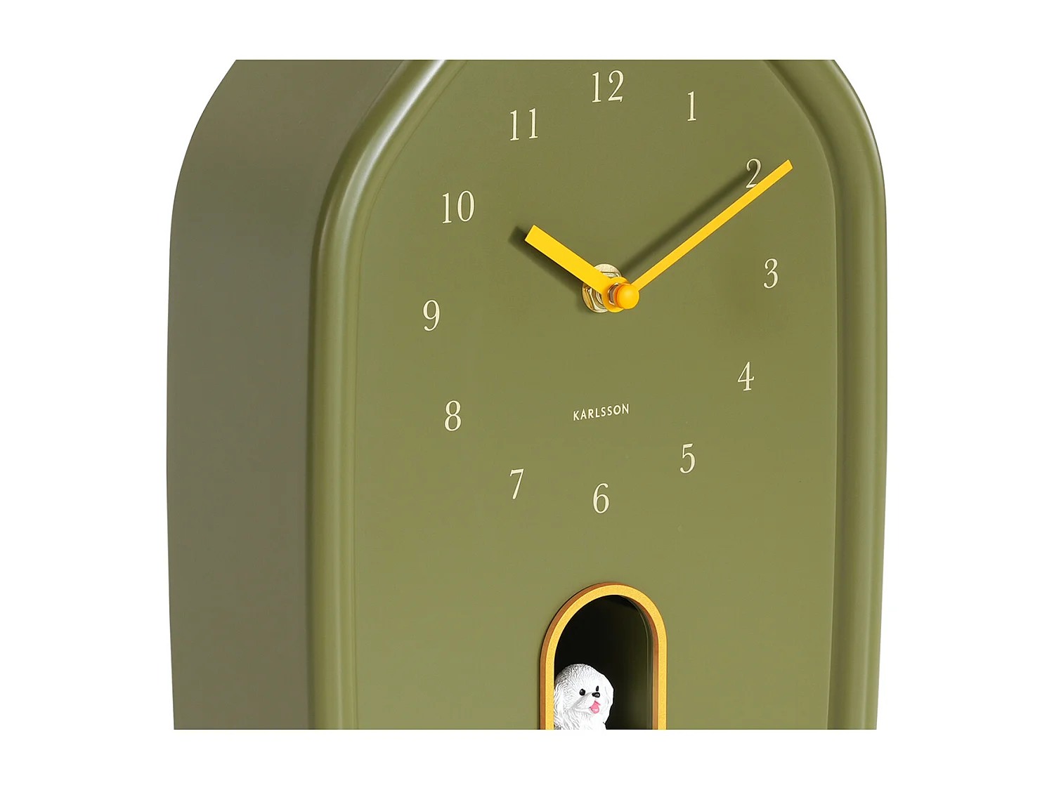 Horloge murale moderne pour chien - 29,1 x 29,1 x 29,1 cm - Vert