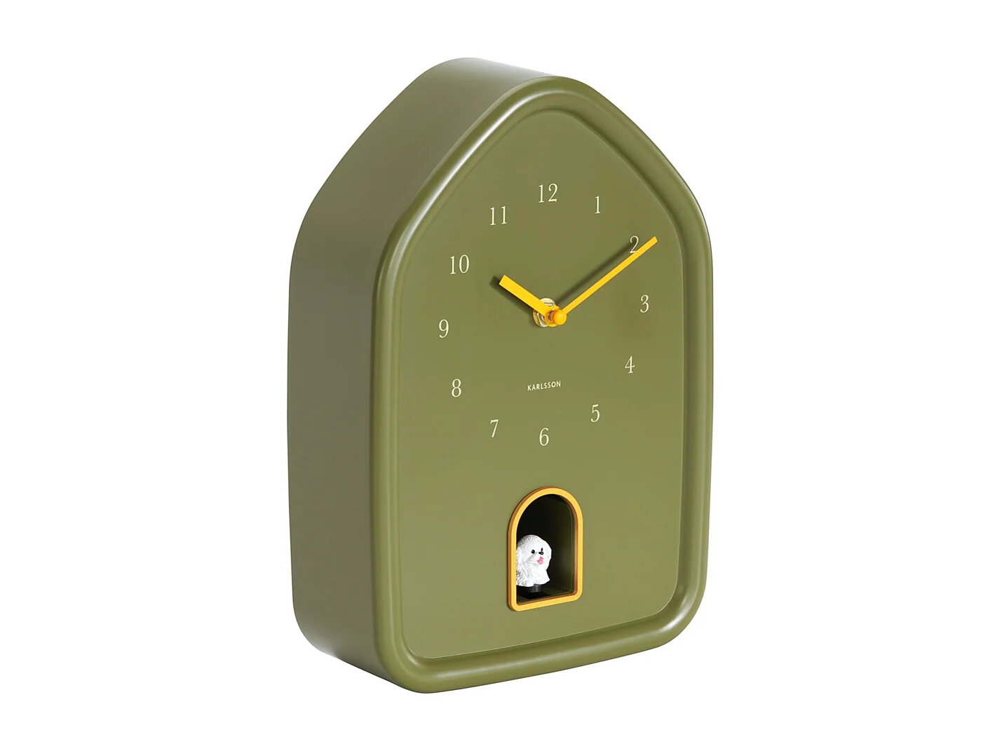 Horloge murale moderne pour chien - 29,1 x 29,1 x 29,1 cm - Vert