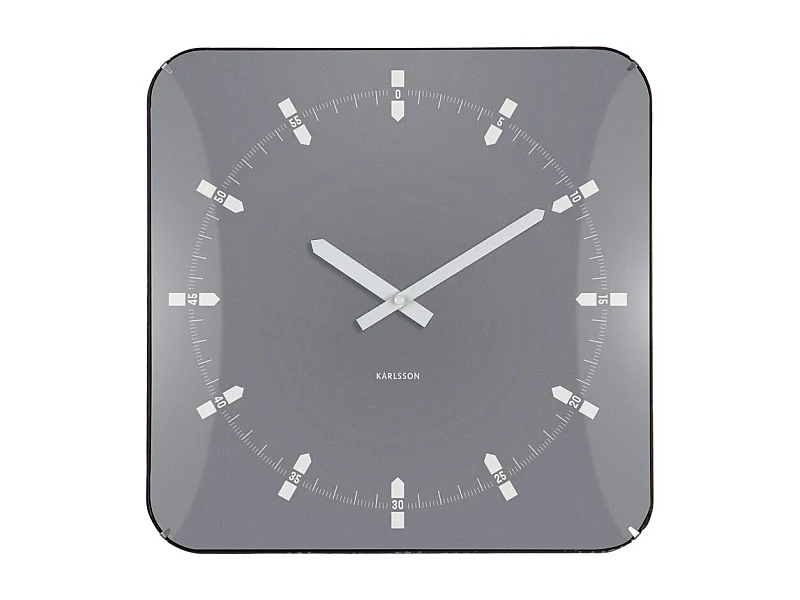 Horloge murale dôme Sucinto - 4,5 x 35 x 35 cm - Gris