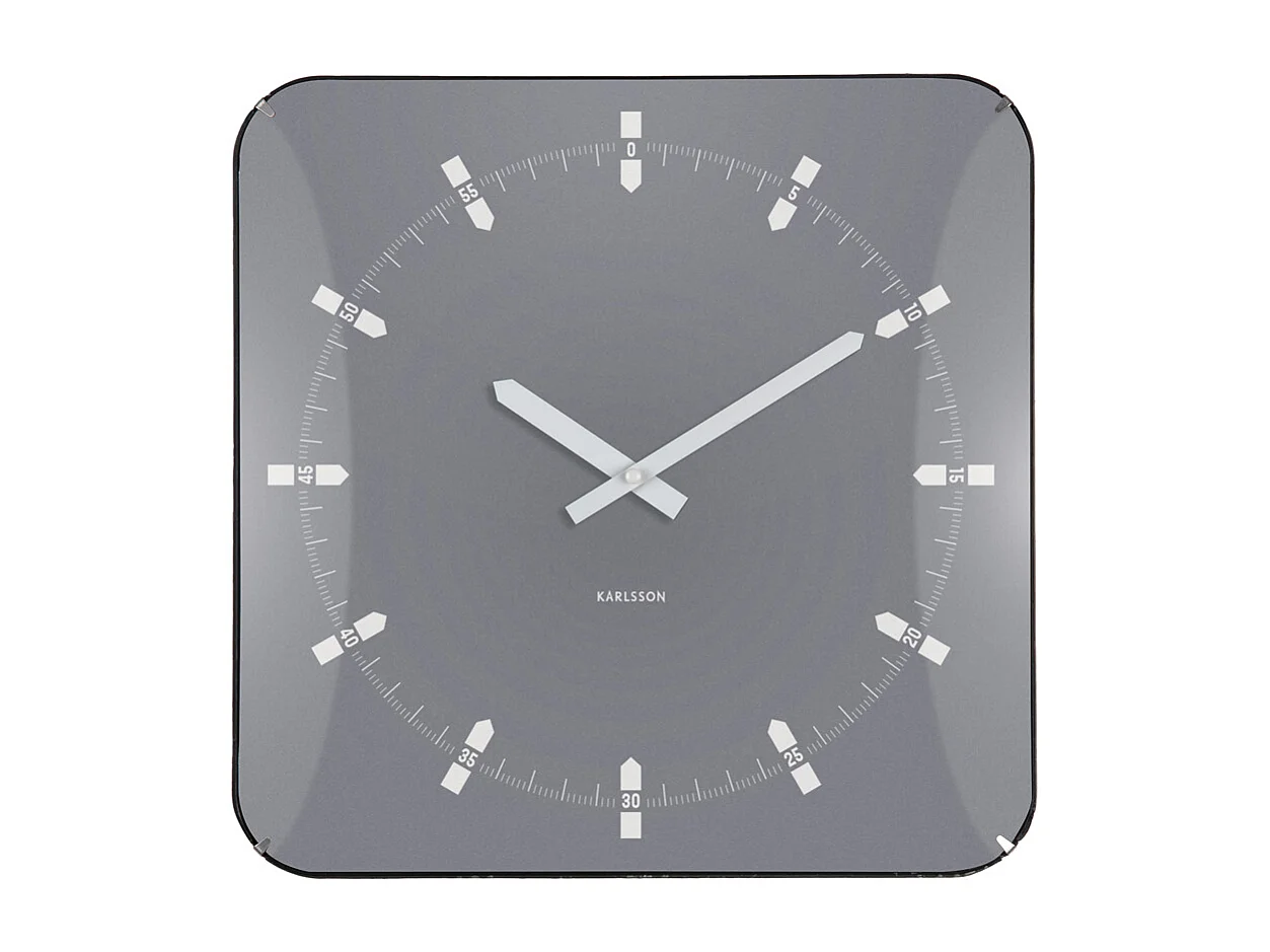 Horloge murale dôme Sucinto - 4,5 x 35 x 35 cm - Gris