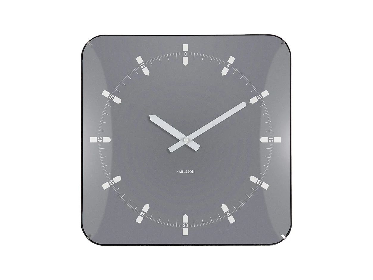 Horloge murale dôme Sucinto - 4,5 x 35 x 35 cm - Gris