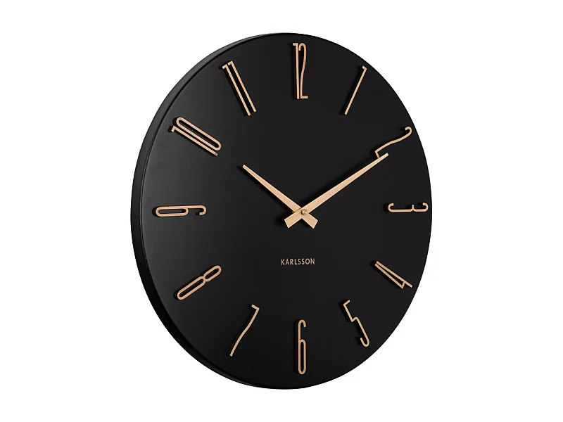 Esmerado Wanduhr - 2,1 x 40 x 40 cm - Schwarz