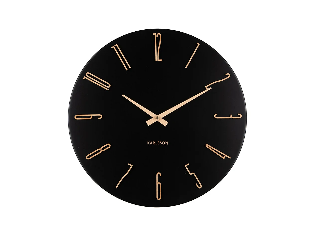 Horloge murale Esmerado - 2,1x40x40 cm - Noir