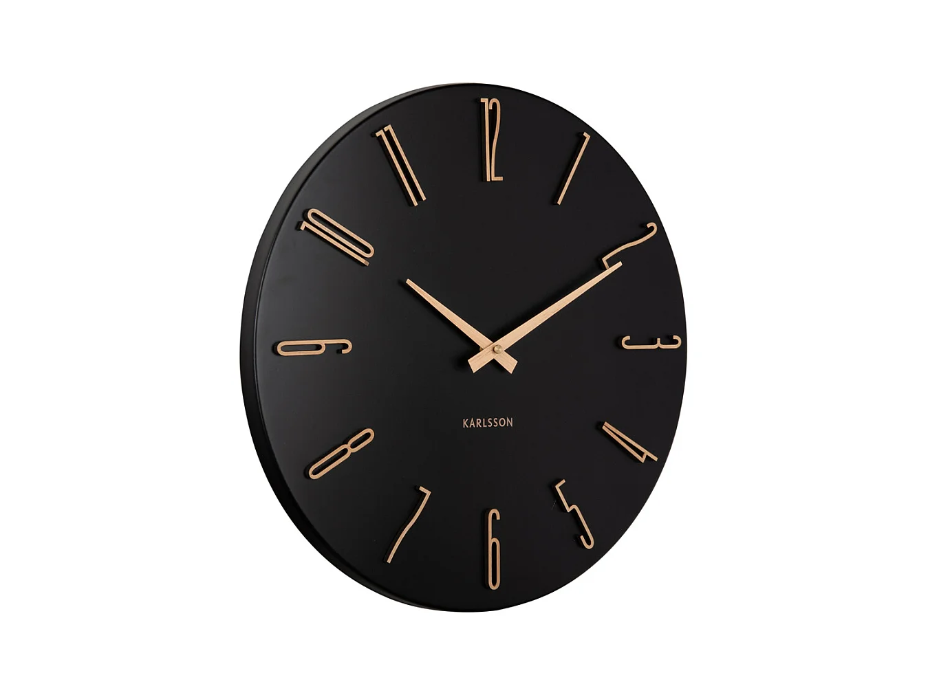 Horloge murale Esmerado - 2,1x40x40 cm - Noir