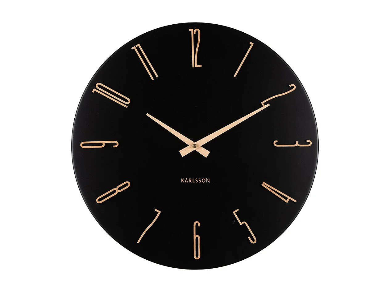Horloge murale Esmerado - 2,1x40x40 cm - Noir