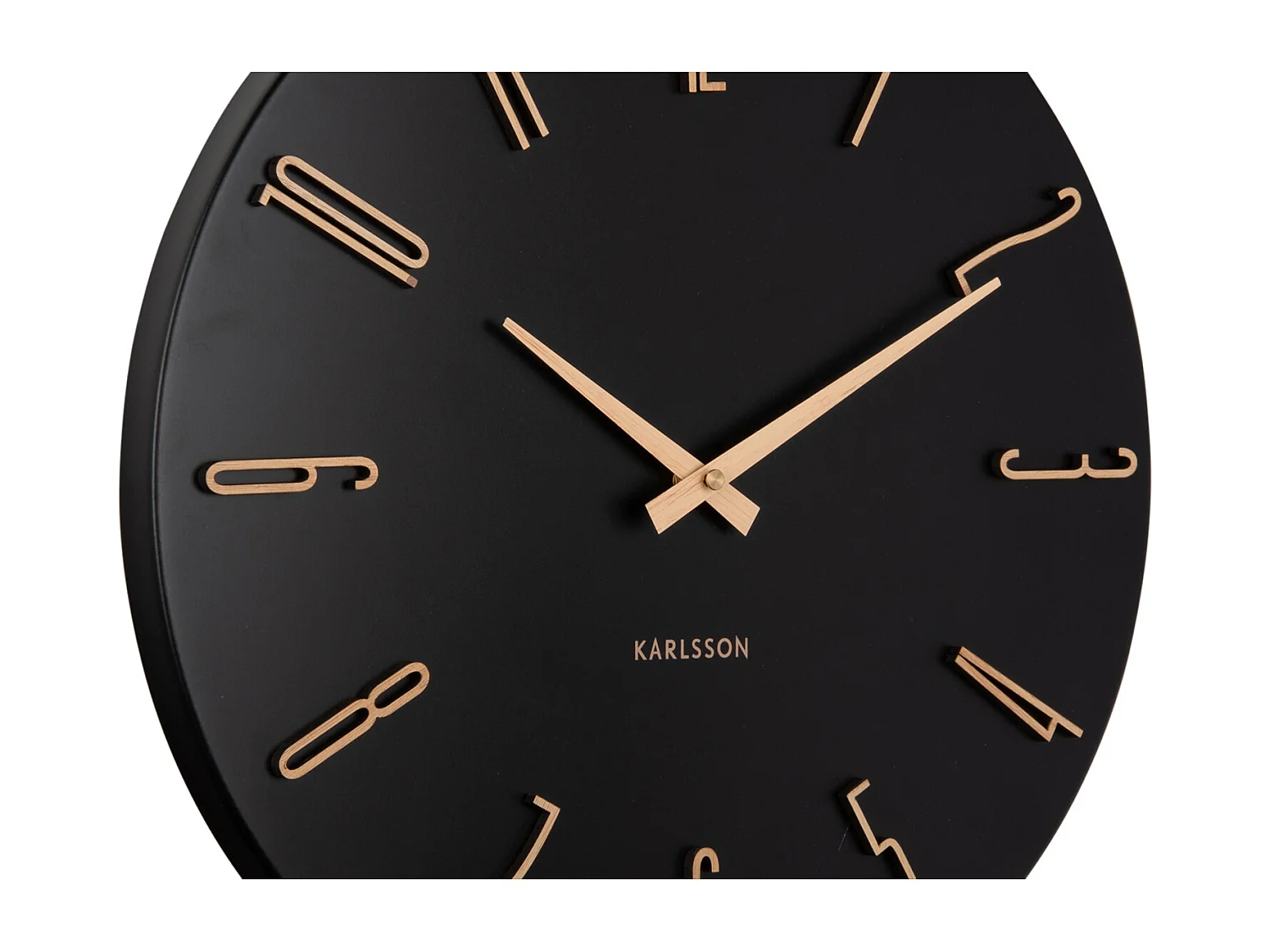 Horloge murale Esmerado - 2,1x40x40 cm - Noir