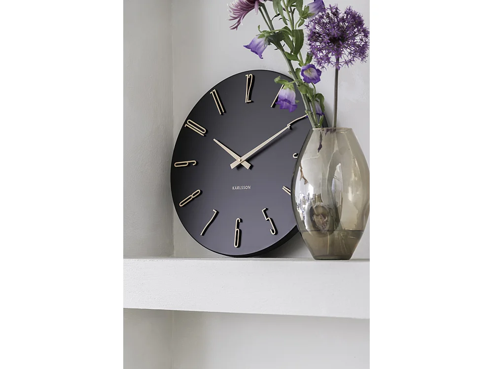 Horloge murale Esmerado - 2,1x40x40 cm - Noir