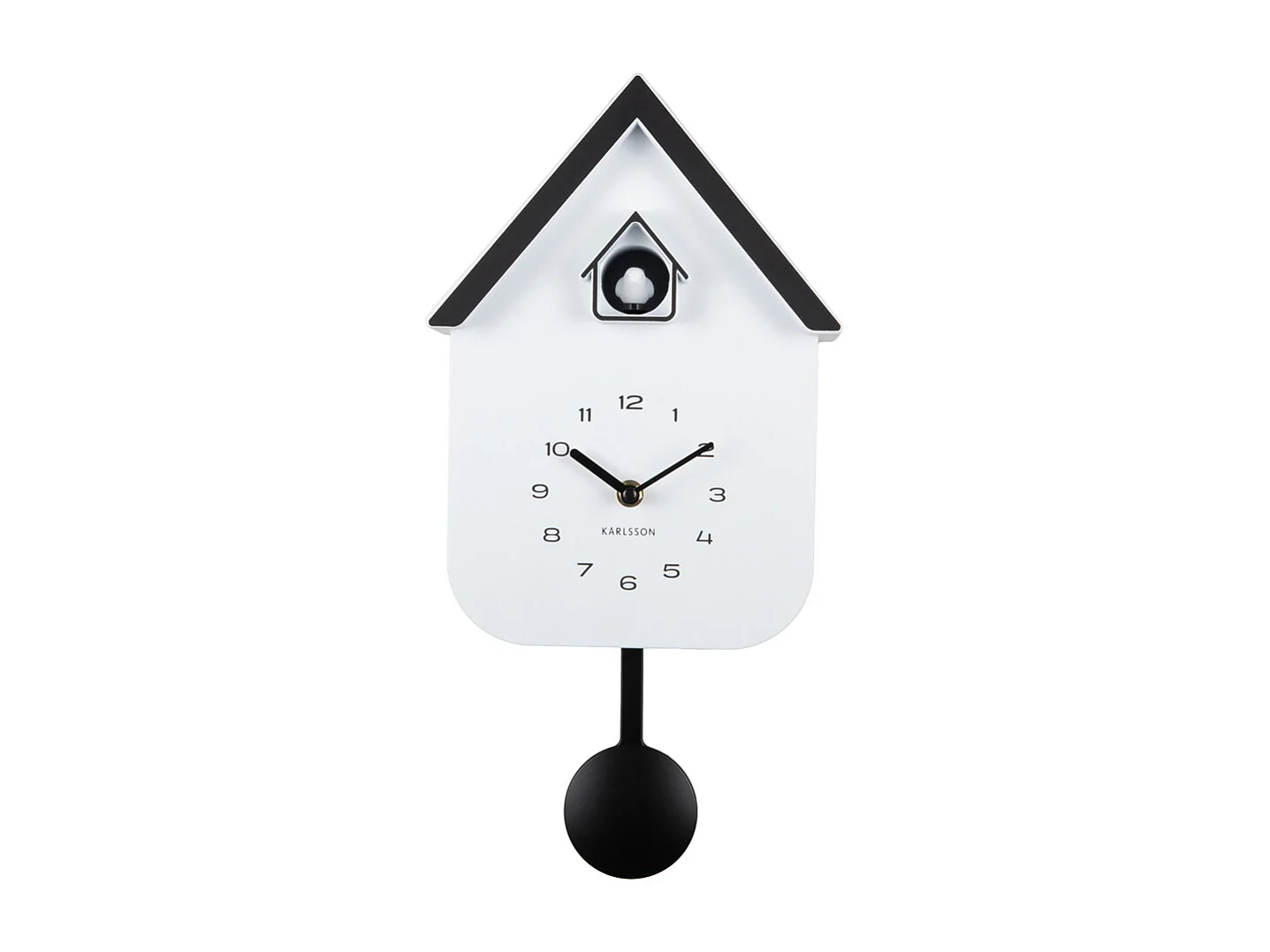 Horloge murale coucou Dupla Color - 21,5 x 21,5 x 41,5 cm - Blanc