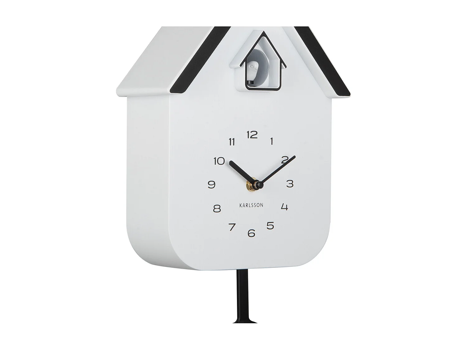 Horloge murale coucou Dupla Color - 21,5 x 21,5 x 41,5 cm - Blanc