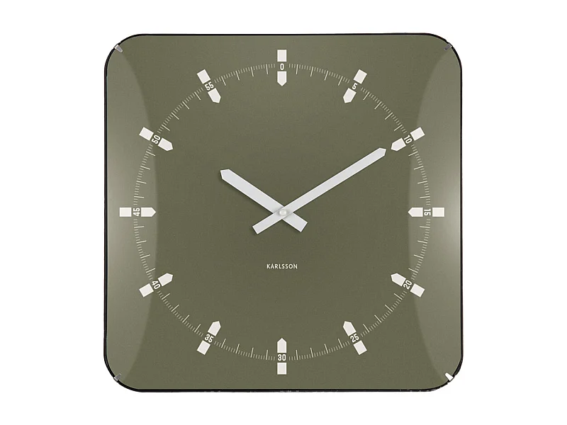 Horloge murale dôme Sucinto - 4,5 x 35 x 35 cm - Vert