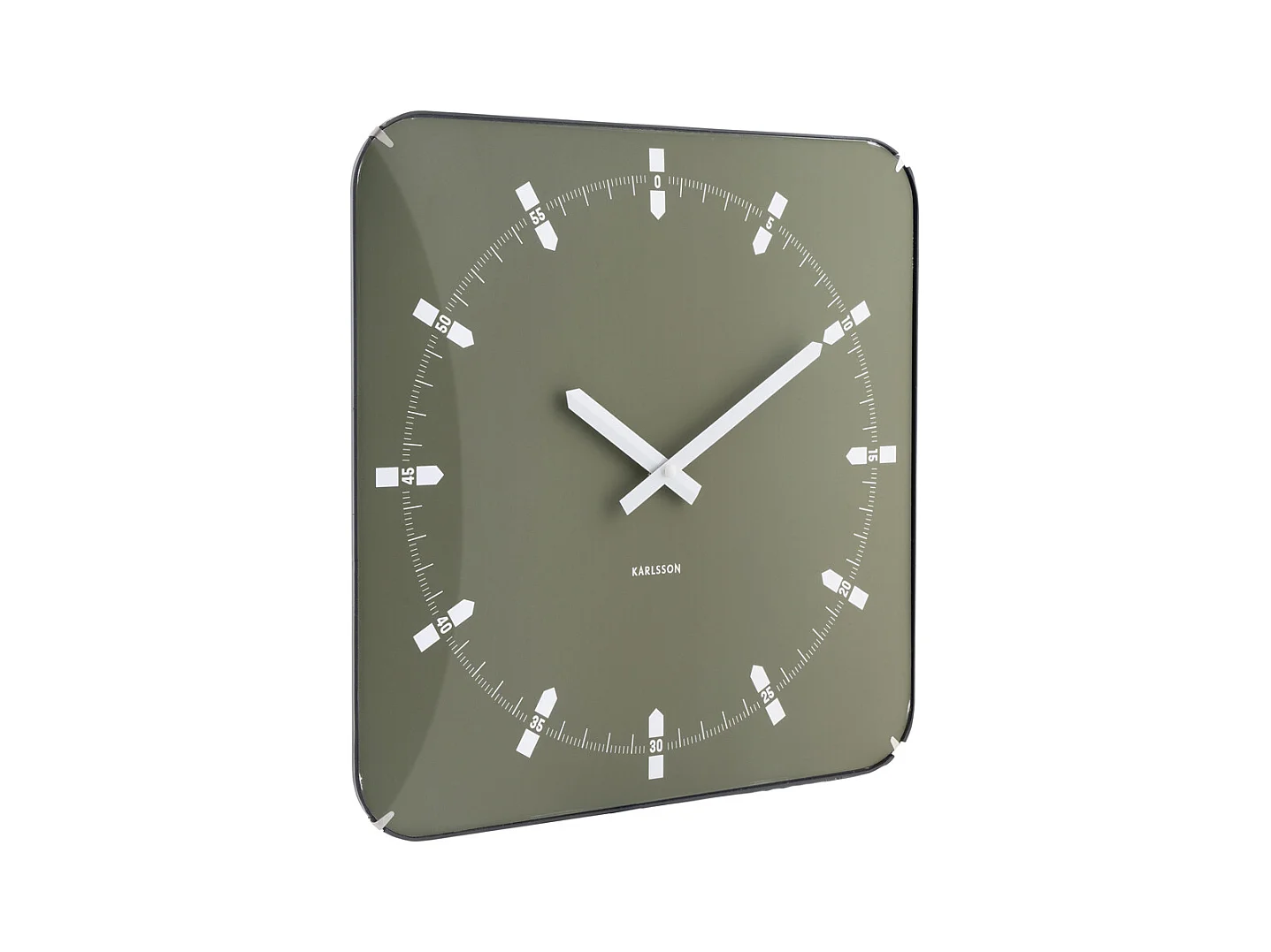 Horloge murale dôme Sucinto - 4,5 x 35 x 35 cm - Vert
