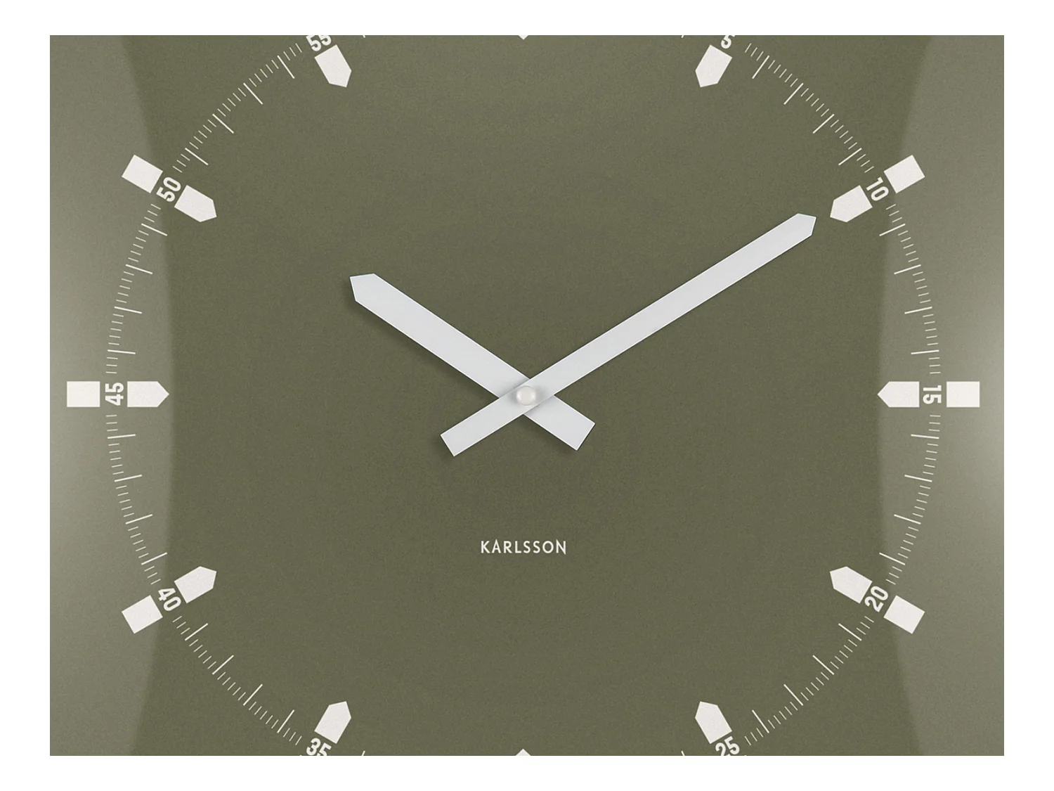 Horloge murale dôme Sucinto - 4,5 x 35 x 35 cm - Vert