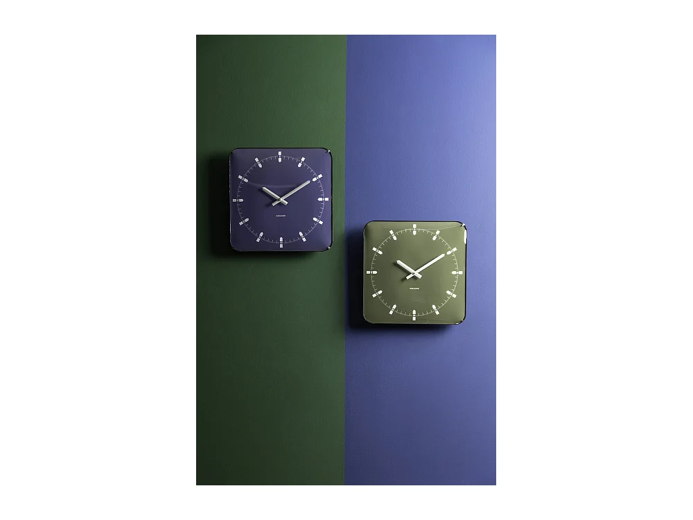 Horloge murale dôme Sucinto - 4,5 x 35 x 35 cm - Vert