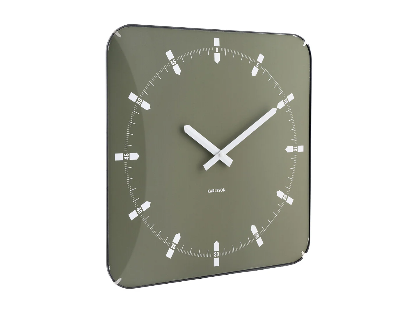 Horloge murale dôme Sucinto - 4,5 x 35 x 35 cm - Vert