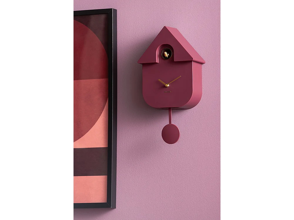 Wandklok Modern Cuckoo Oro- 8.5x21.5x41 cm - Paars