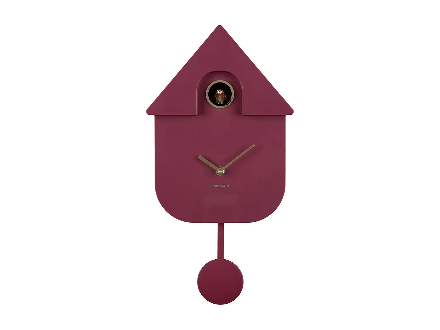 Horloge murale moderne Coucou Oro - 8,5 x 21,5 x 41 cm - Violet